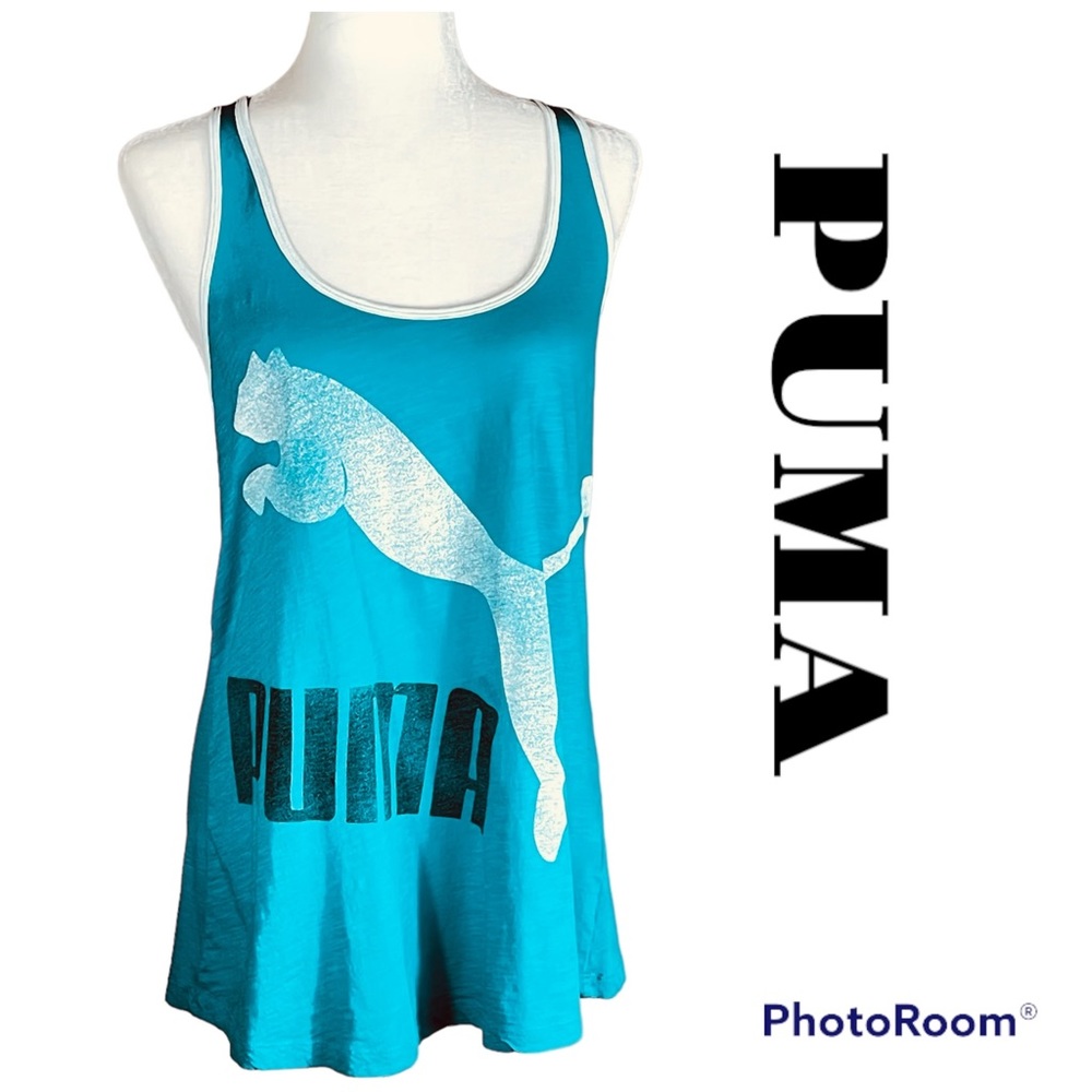 PUMA LOGO RACER BACK TANK IN LARGE